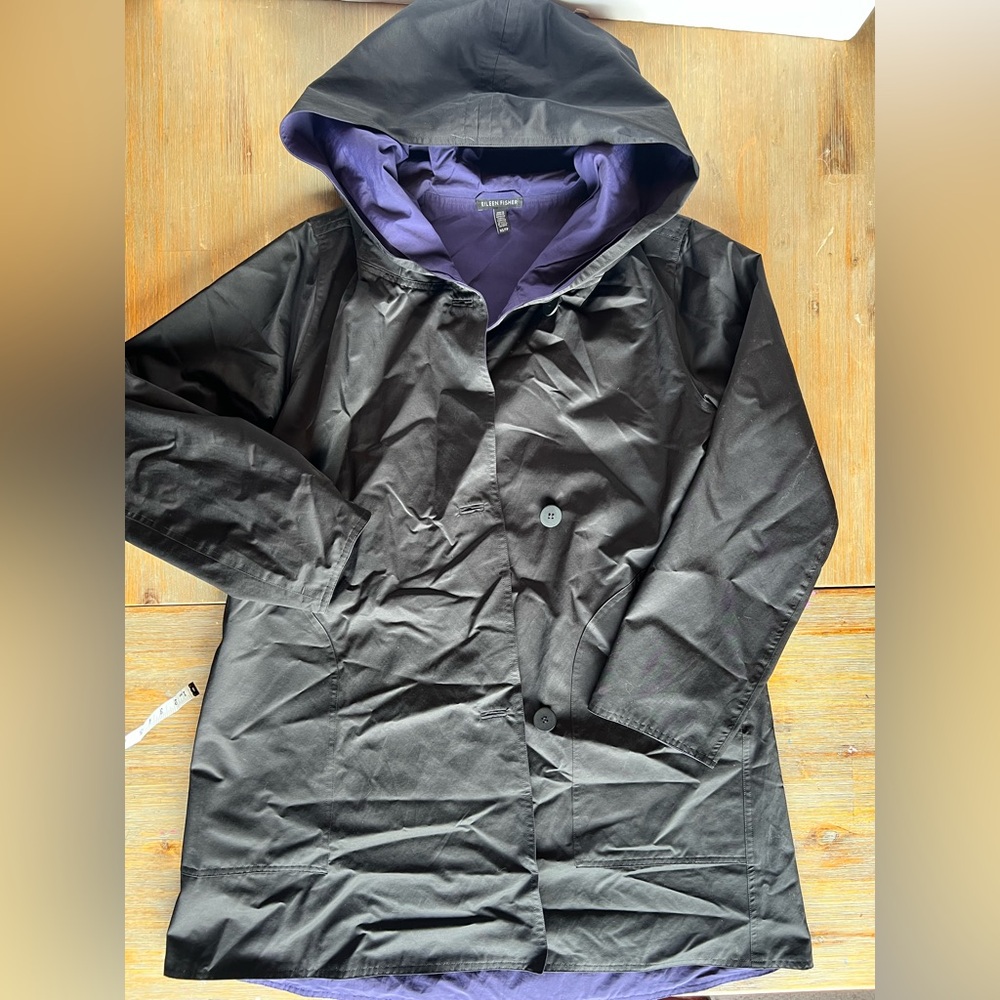 Eileen Fisher rain coat reversible